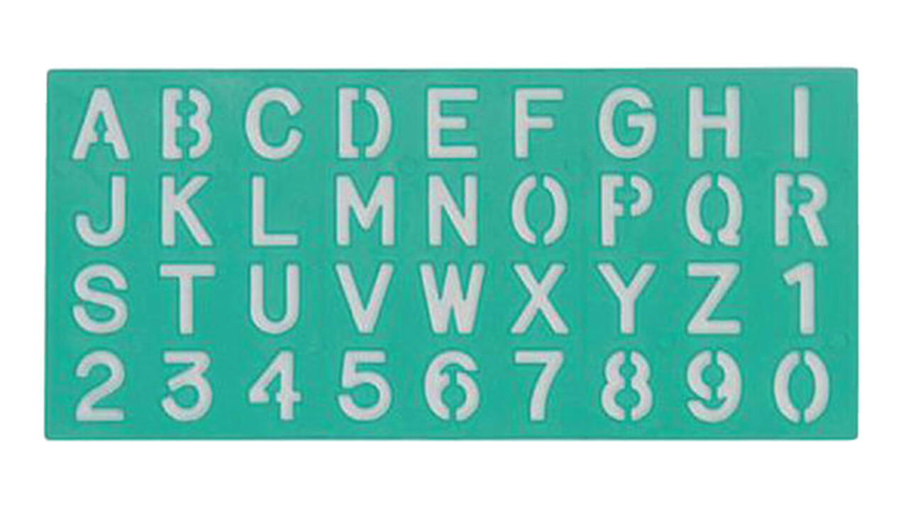 Lettersjabloon Linex hoofletters/letters/cijfers 30mm