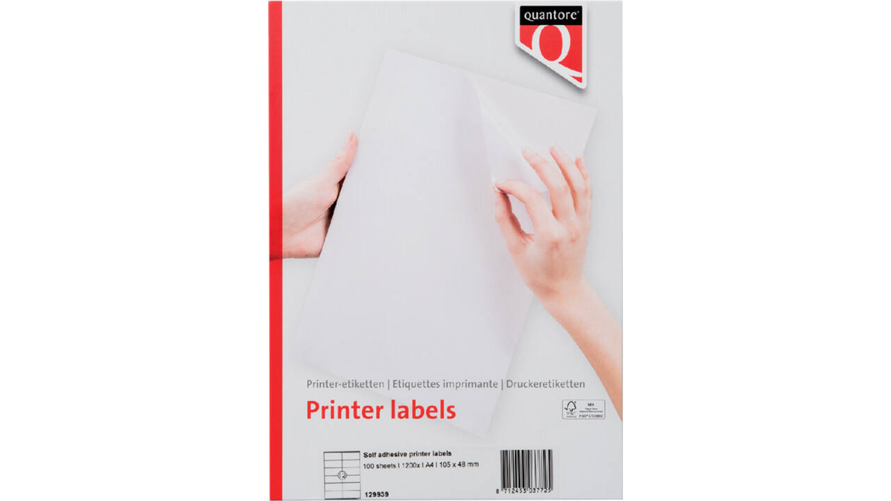 Etiket Quantore 105x48mm 1200 stuks