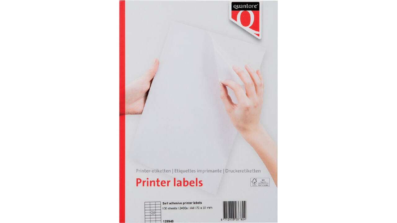 Etiket Quantore 70x37mm 2400stuks