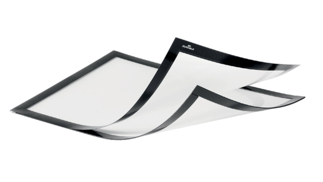 Duraframe Durable 498501 magnetisch Plus A4 zwart 2 stuks