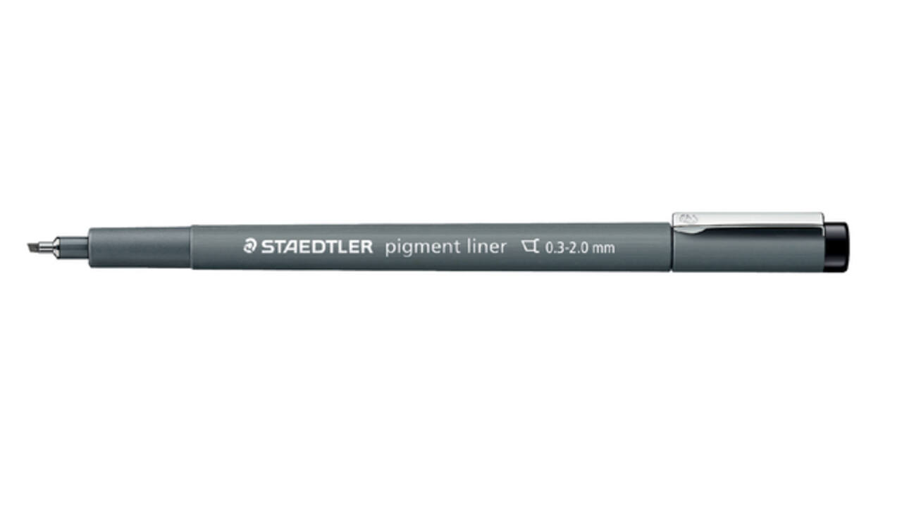 Fineliner Staedtler Pigment 308 zwart 0.3-2.0mm