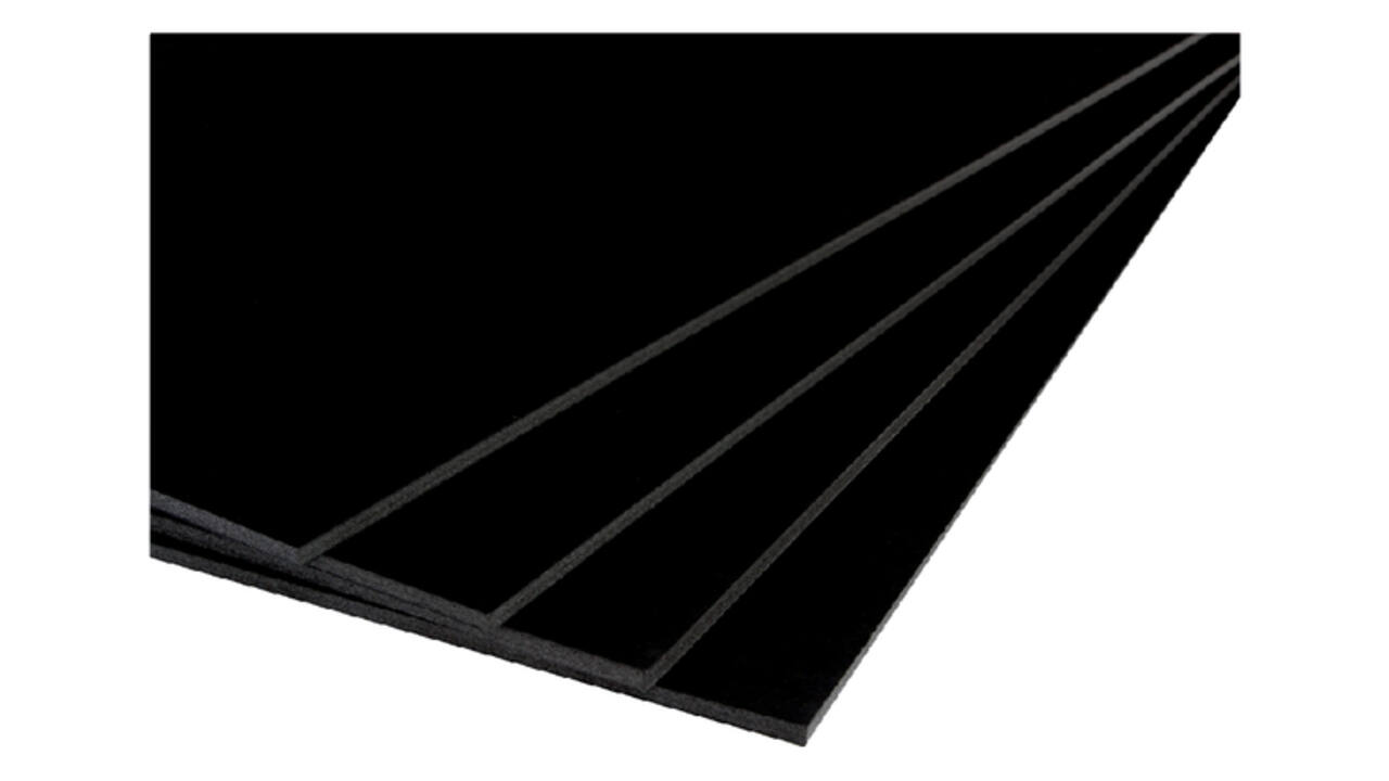 Foamboard 50x70cm 2-zijdig 5mm zwart