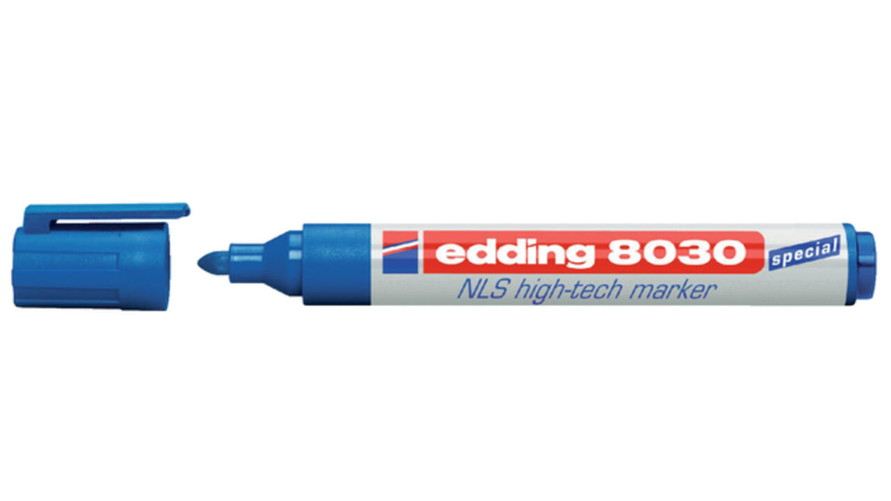 Viltstift edding 8030 NLS high-tech 1.5-3mm blauw