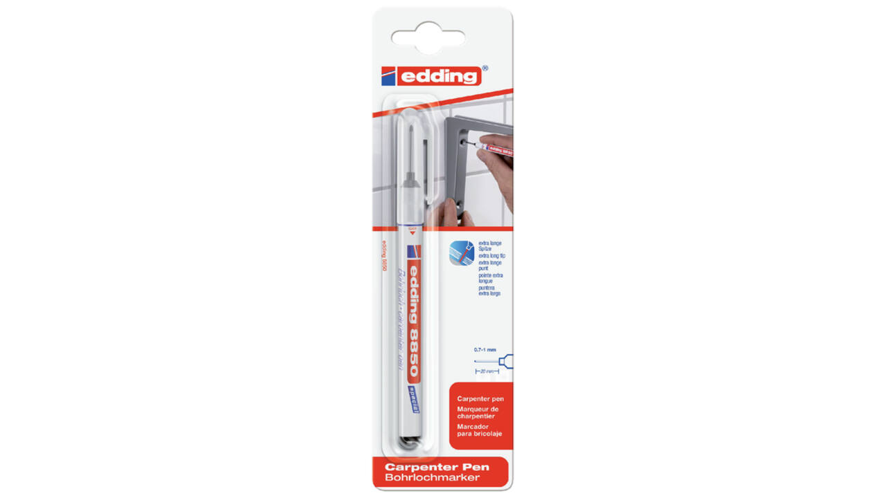 Viltstift edding 8850 timmerman rond 0.7mm zwart blister à 1 stuk