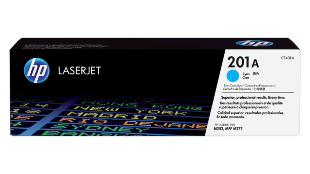 Tonercartridge HP CF401A 201A blauw
