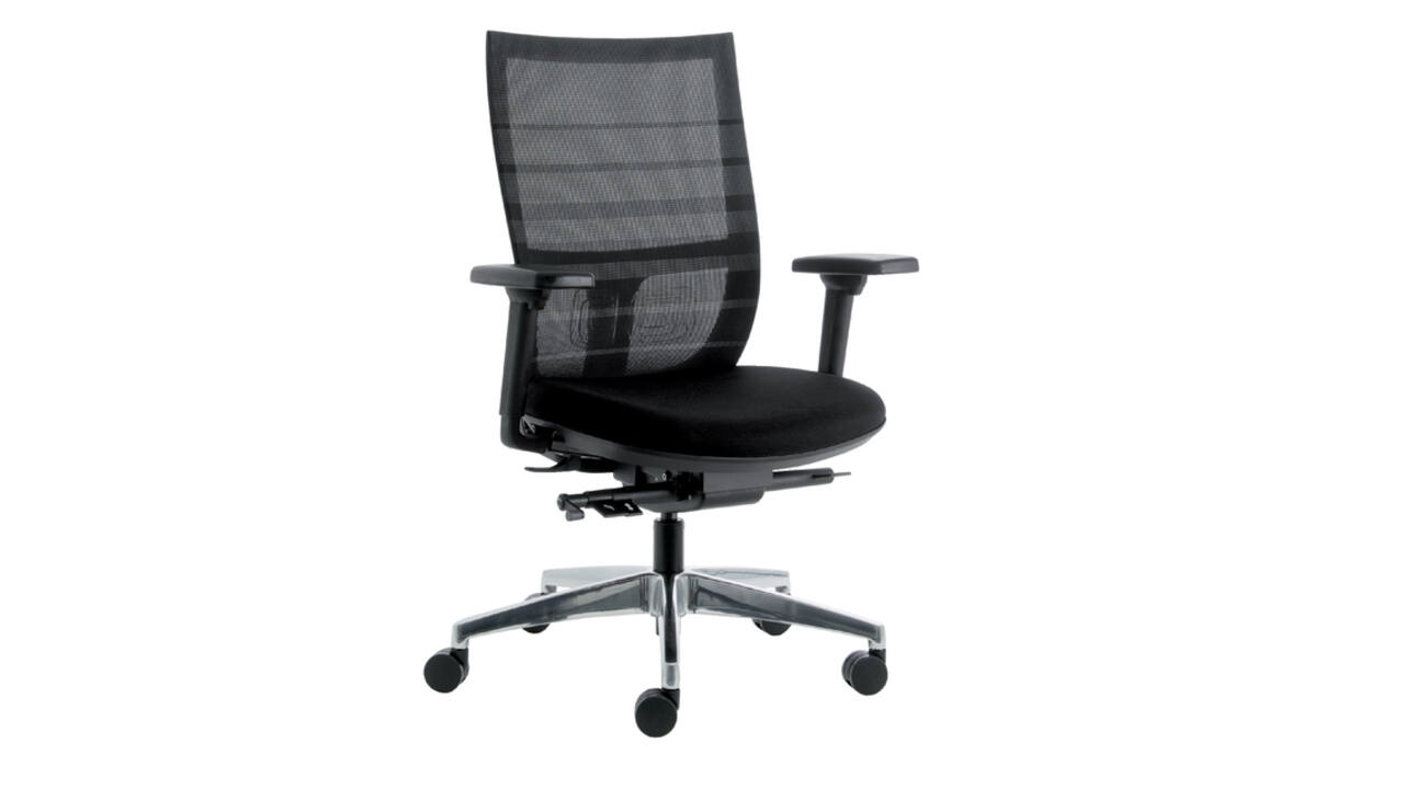 Bureaustoel Euroseats Curve Deluxe zwart