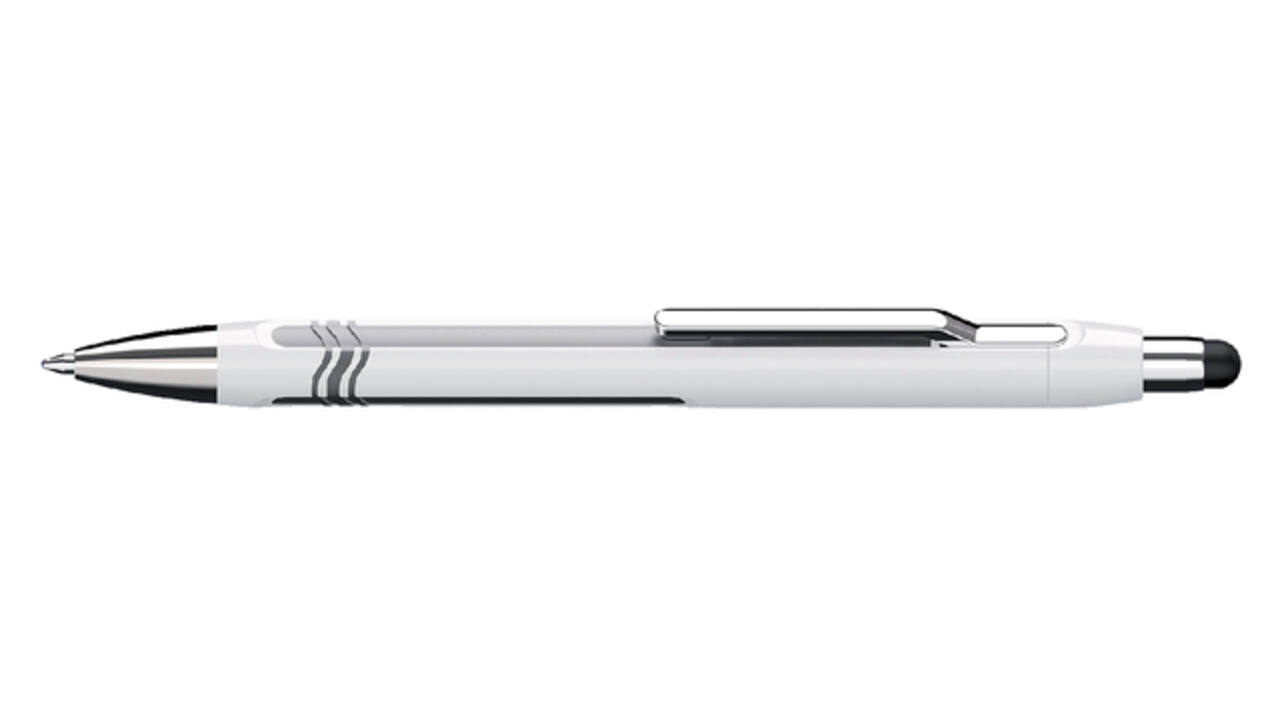Balpen Schneider stylus Epsilon Touch extra breed wit/zilver