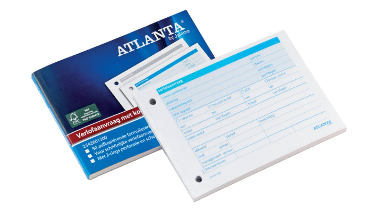 Verlofaanvraag Djois Atlanta A6 105x148mm zelfkopierend 50vel