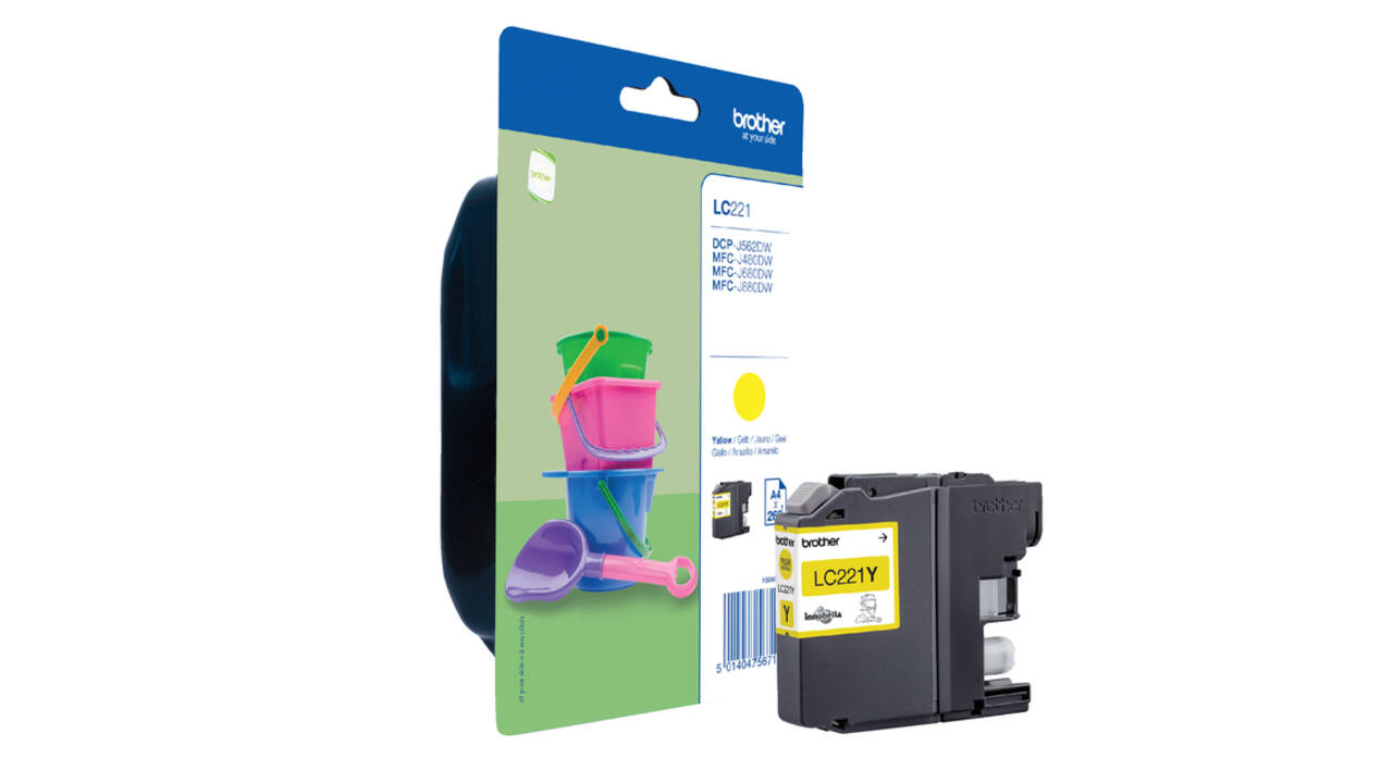 Inktcartridge Brother LC-221Y geel