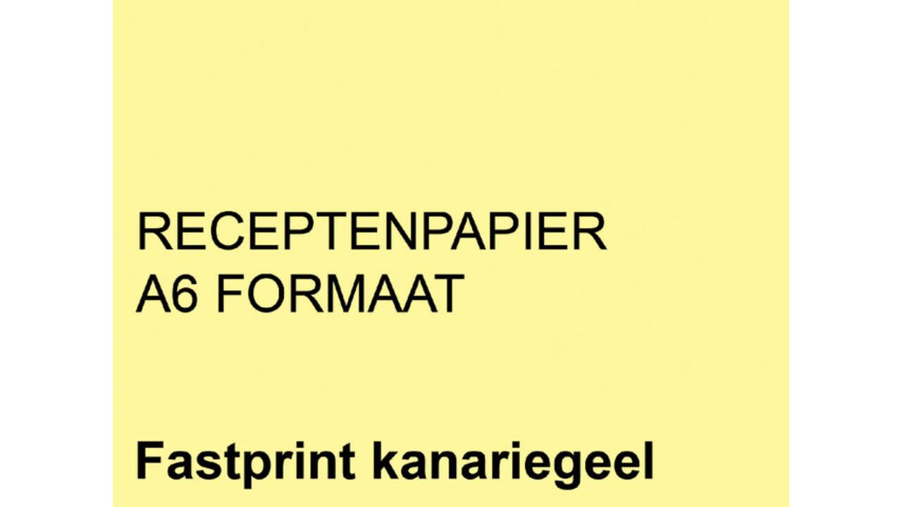 Receptpapier Fastprint A6 80gr kanariegeel 2000 vel