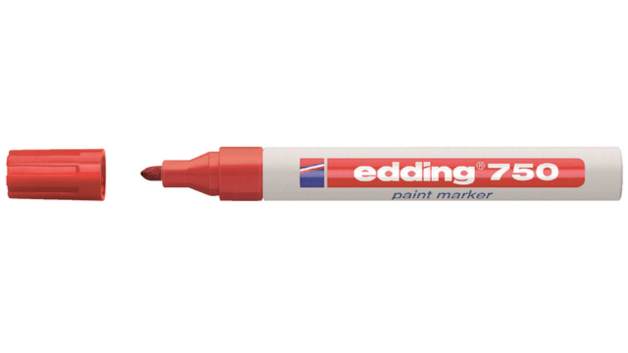 Paintmarker edding 750 op oliebasis 2-4mm rood