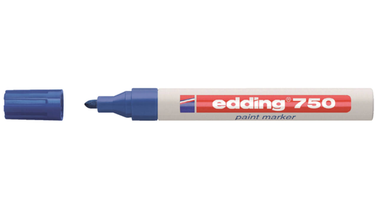 Paintmarker edding 750 op oliebasis 2-4mm blauw