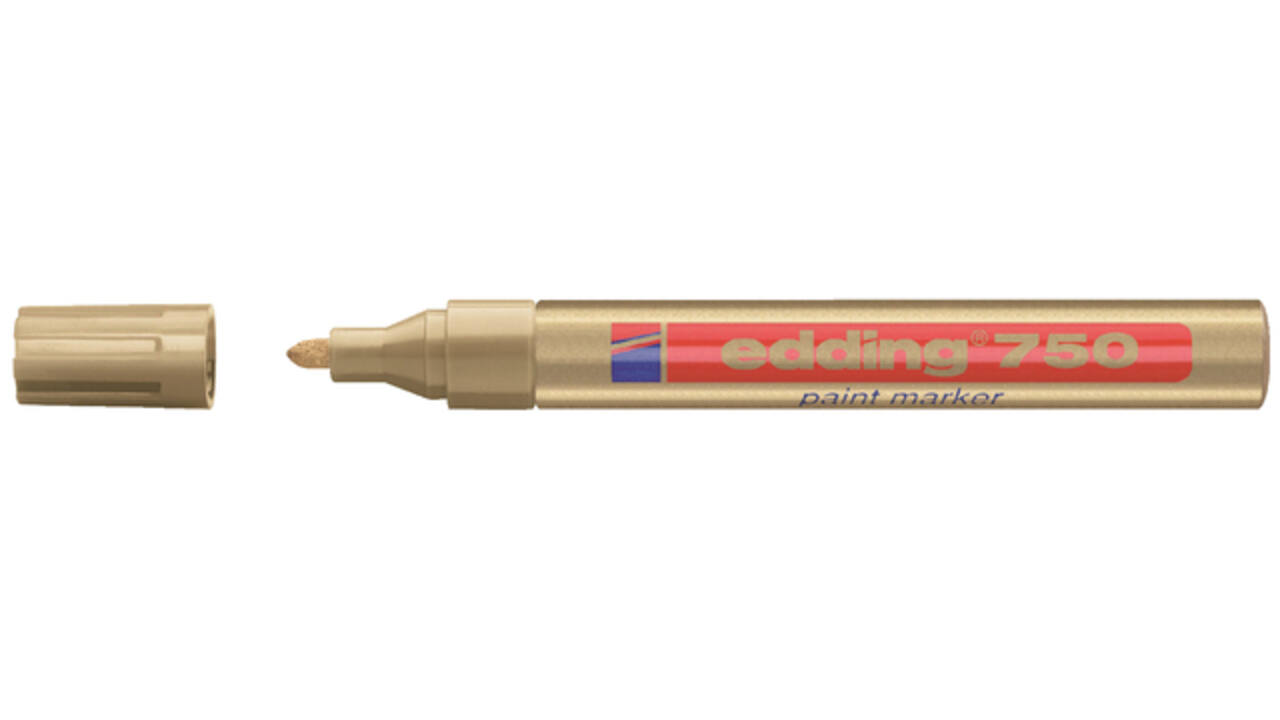 Paintmarker edding 750 op oliebasis 2-4mm goud