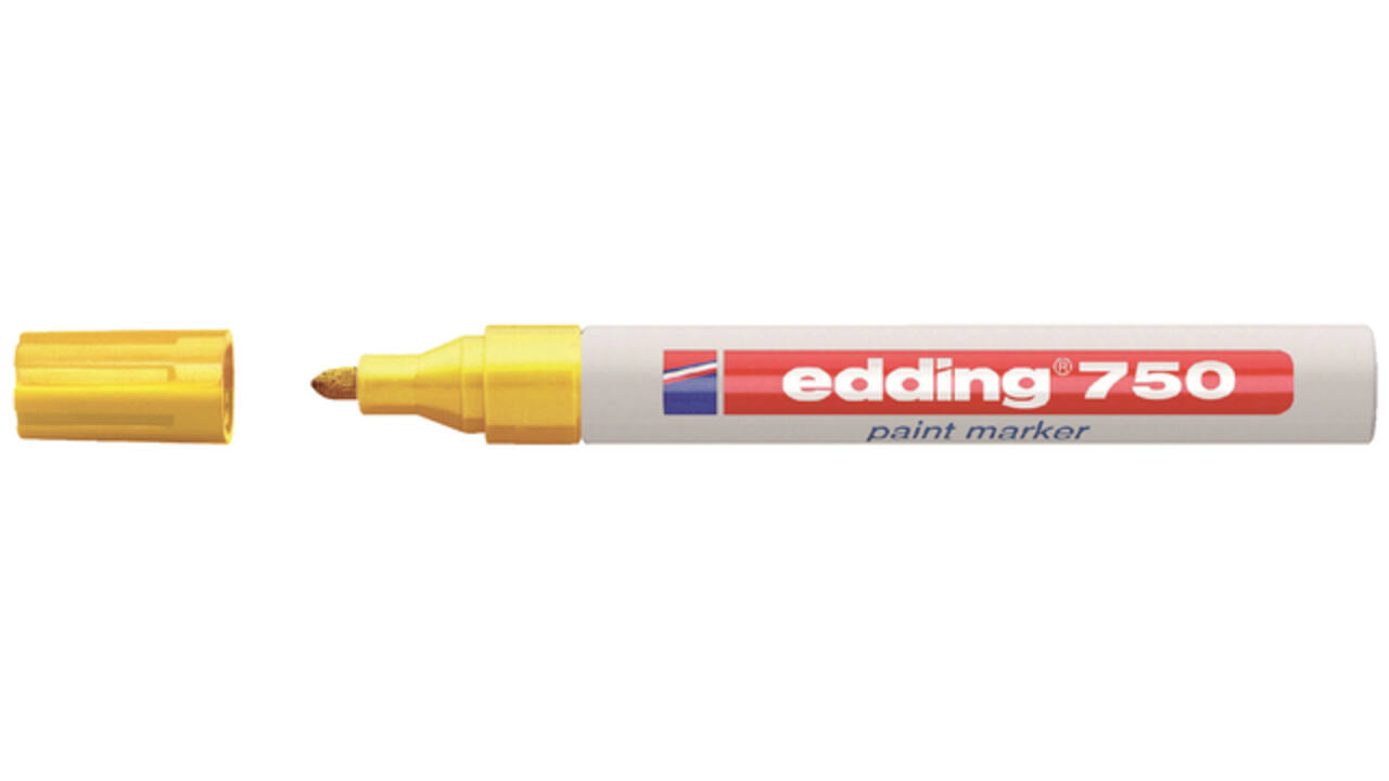 Paintmarker edding 750 op oliebasis 2-4mm geel
