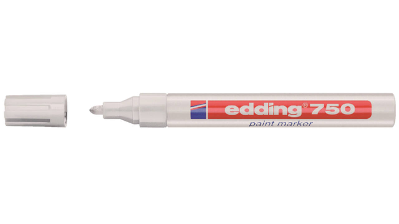 Paintmarker edding 750 op oliebasis 2-4mm wit