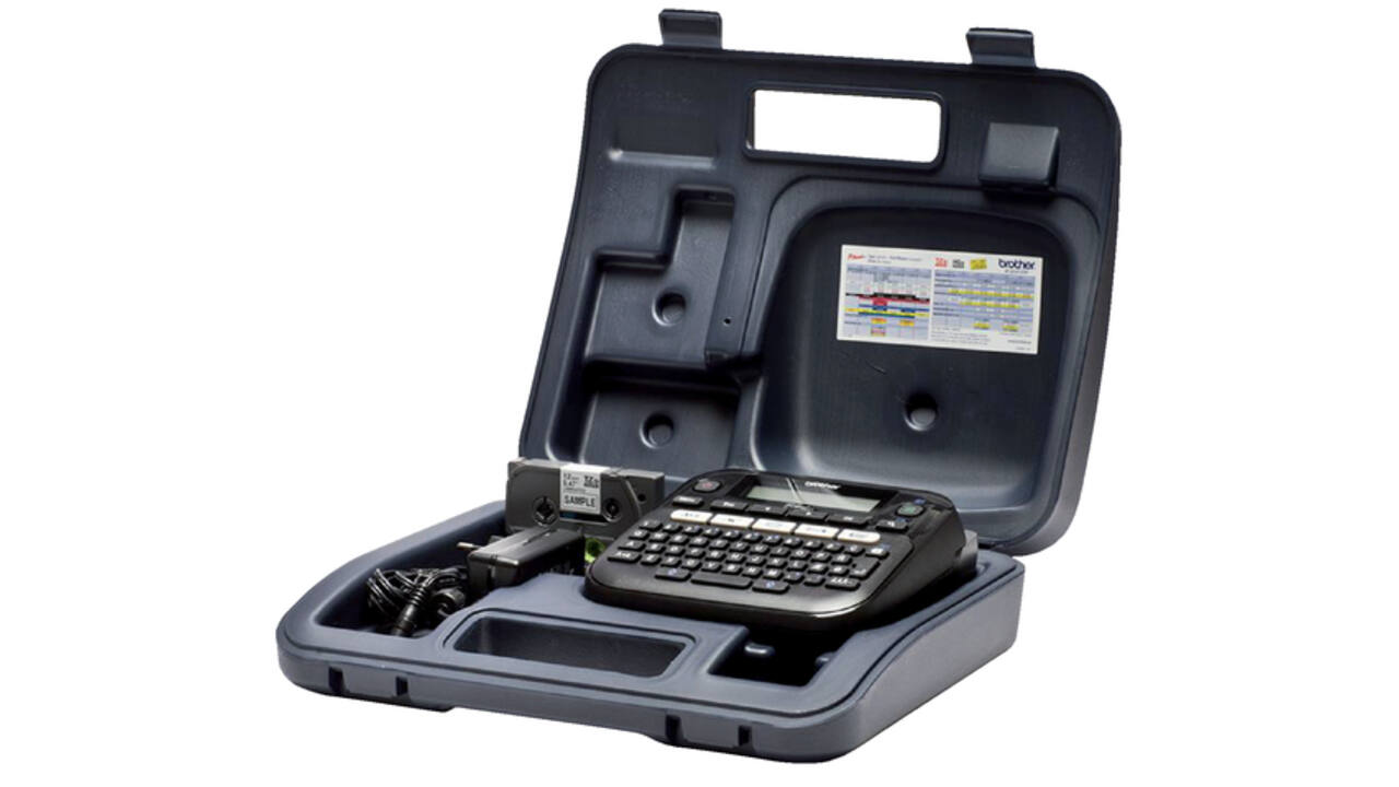 Labelprinter Brother P-touch TZe PT-D210 desktop qwerty 12mm zwart in koffer