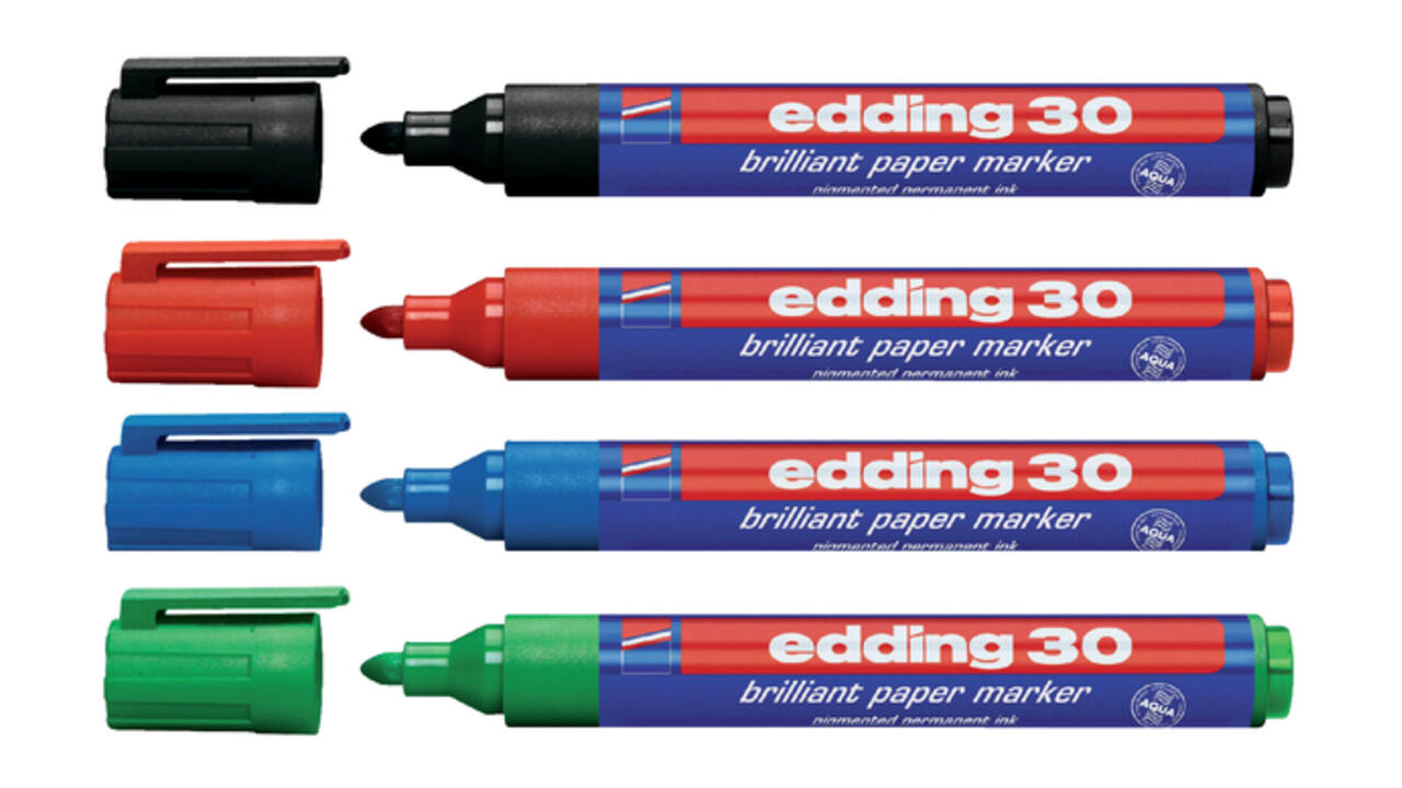 Viltstift edding 30 brilliant rond 1.5-3mm zwart