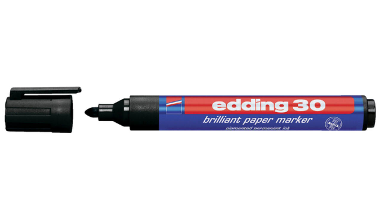 Viltstift edding 30 brilliant rond 1.5-3mm zwart