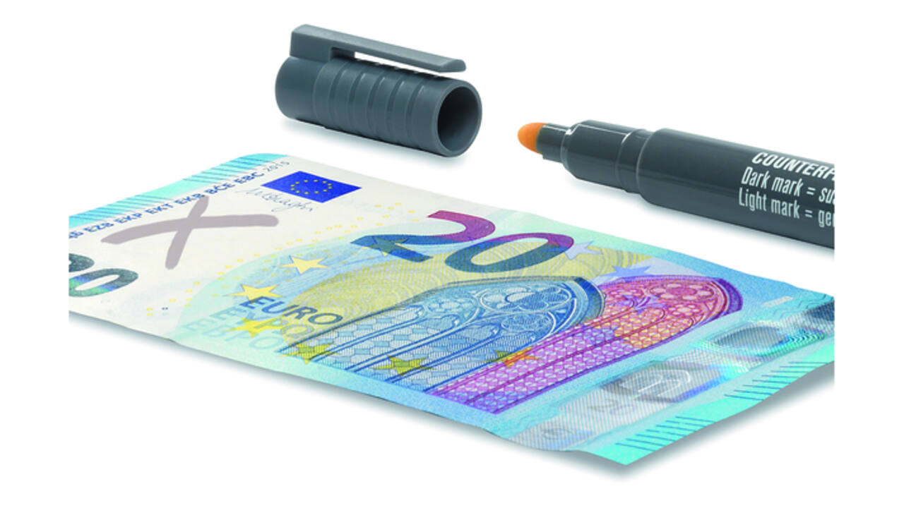 Valsgeld detectiepen Safescan 30 grijs blister à 3 stuks