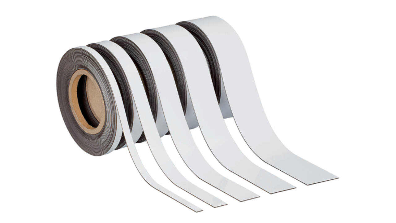 Magneetband MAUL beschrijf- wisbaar 10mx30mmx1mm wit