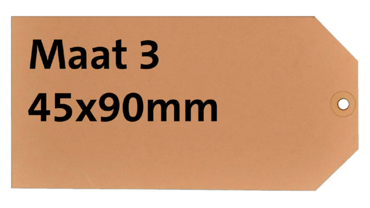 Label karton nr 3 200gr 45x90mm chamois 1000 stuks