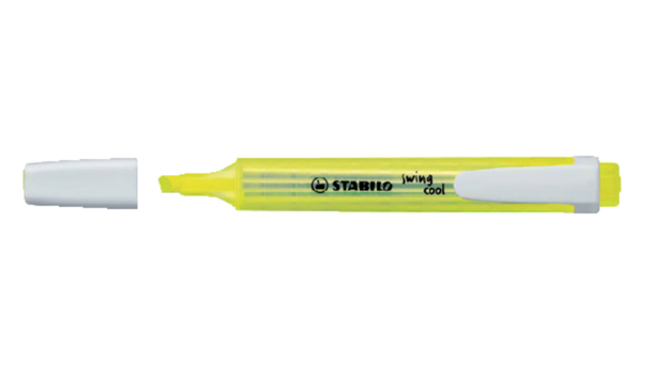 Markeerstift STABILO Swing cool 275/24 geel