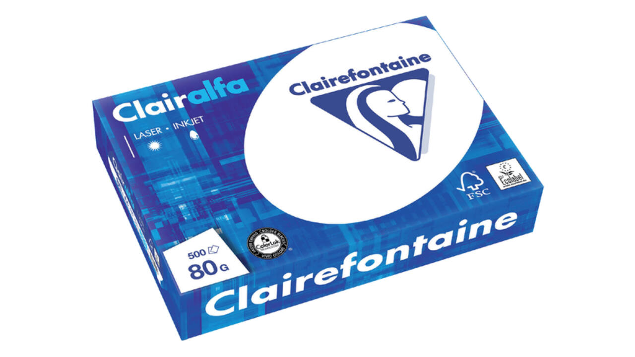 Kopieerpapier Clairefontaine Clairalfa A4 80gr wit 500 vel