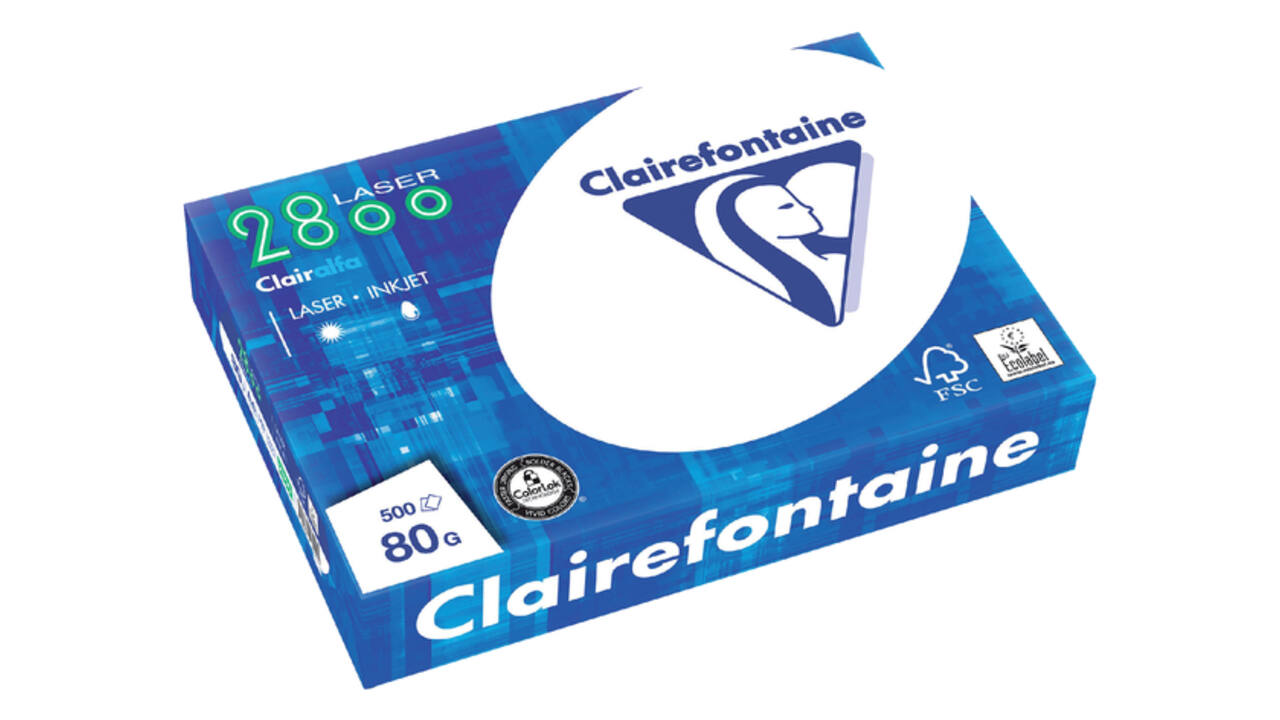 Kopieerpapier Clairefontaine laser A4 80gr wit 500 vel