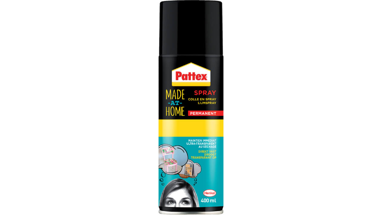 Lijmspray Pattex hobby spuitbus permanent 400ml