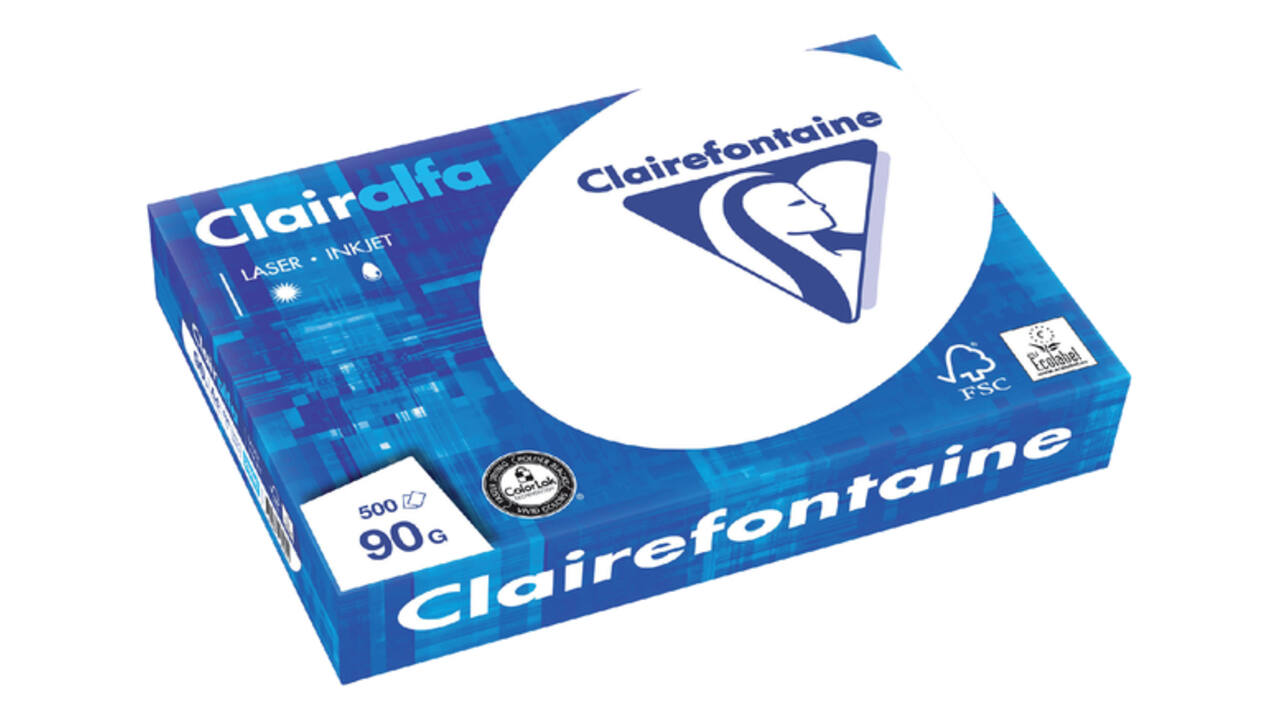 Kopieerpapier Clairefontaine Clairalfa A4 90gr wit 500 vel