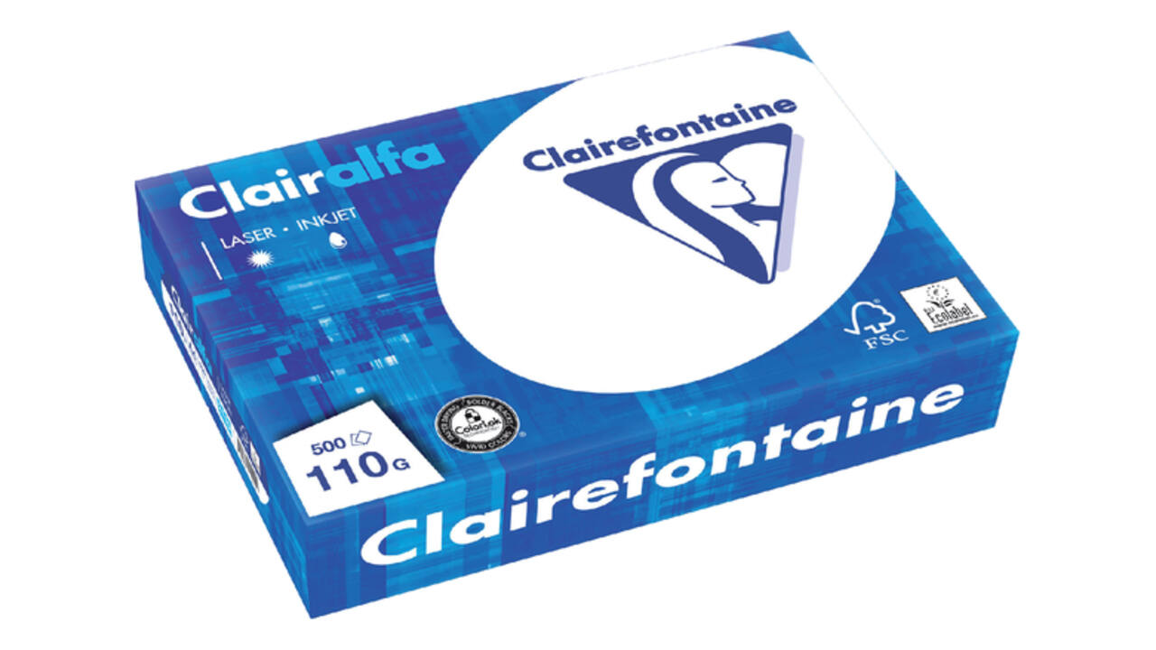 Kopieerpapier Clairefontaine Clairalfa A4 110gr wit 500 vel