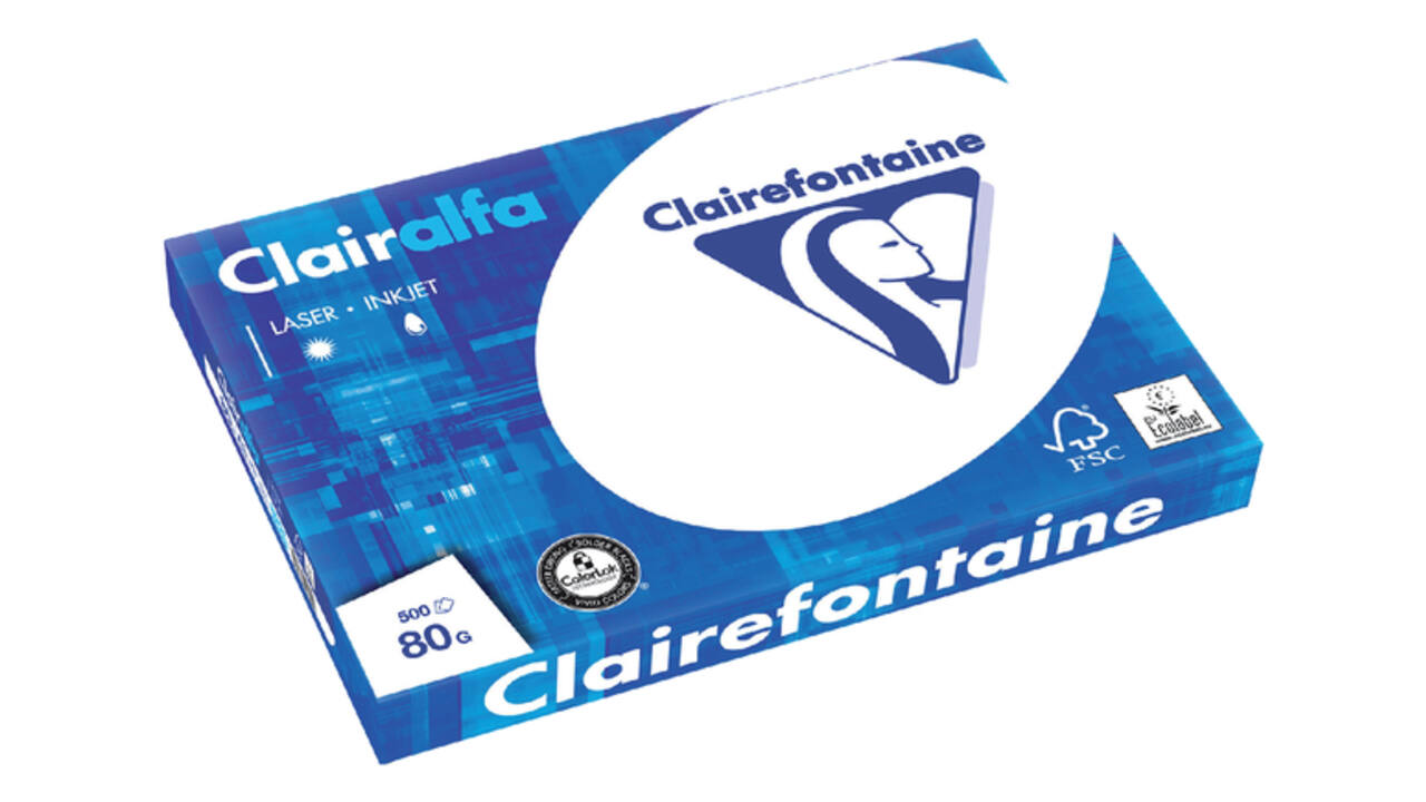 Kopieerpapier Clairefontaine Clairalfa A3 80gr wit 500 vel
