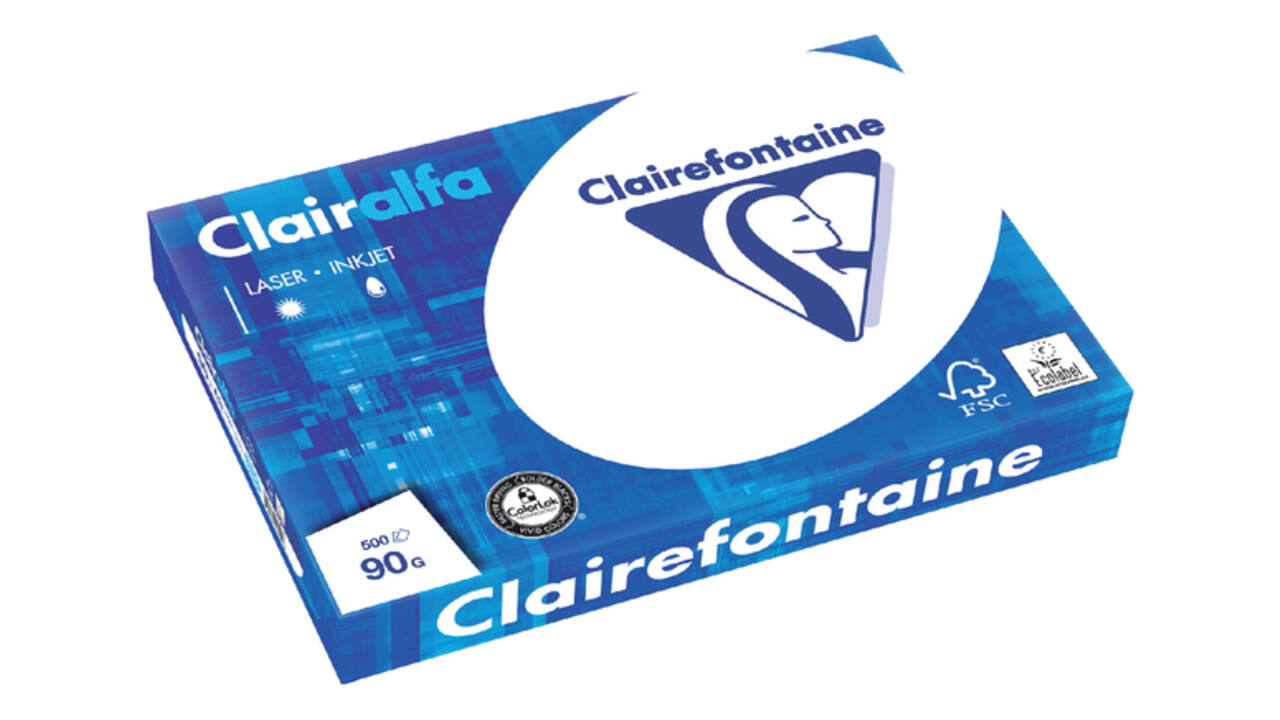 Kopieerpapier Clairefontaine Clairalfa A3 90gr wit 500 vel