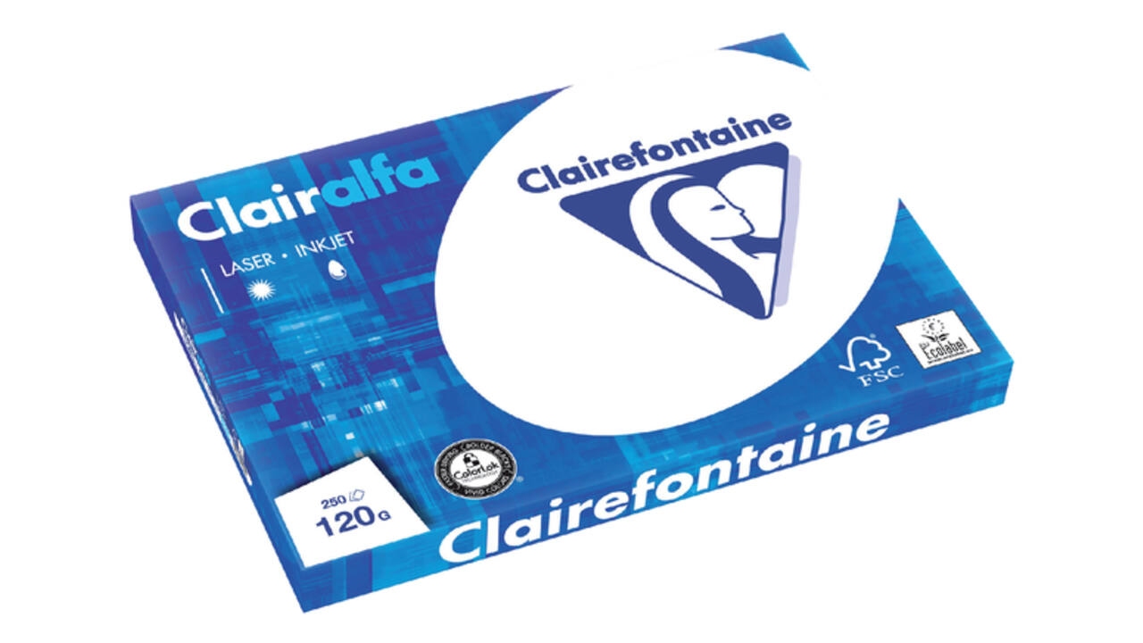 Kopieerpapier Clairefontaine Clairalfa A3 120gr wit 250 vel