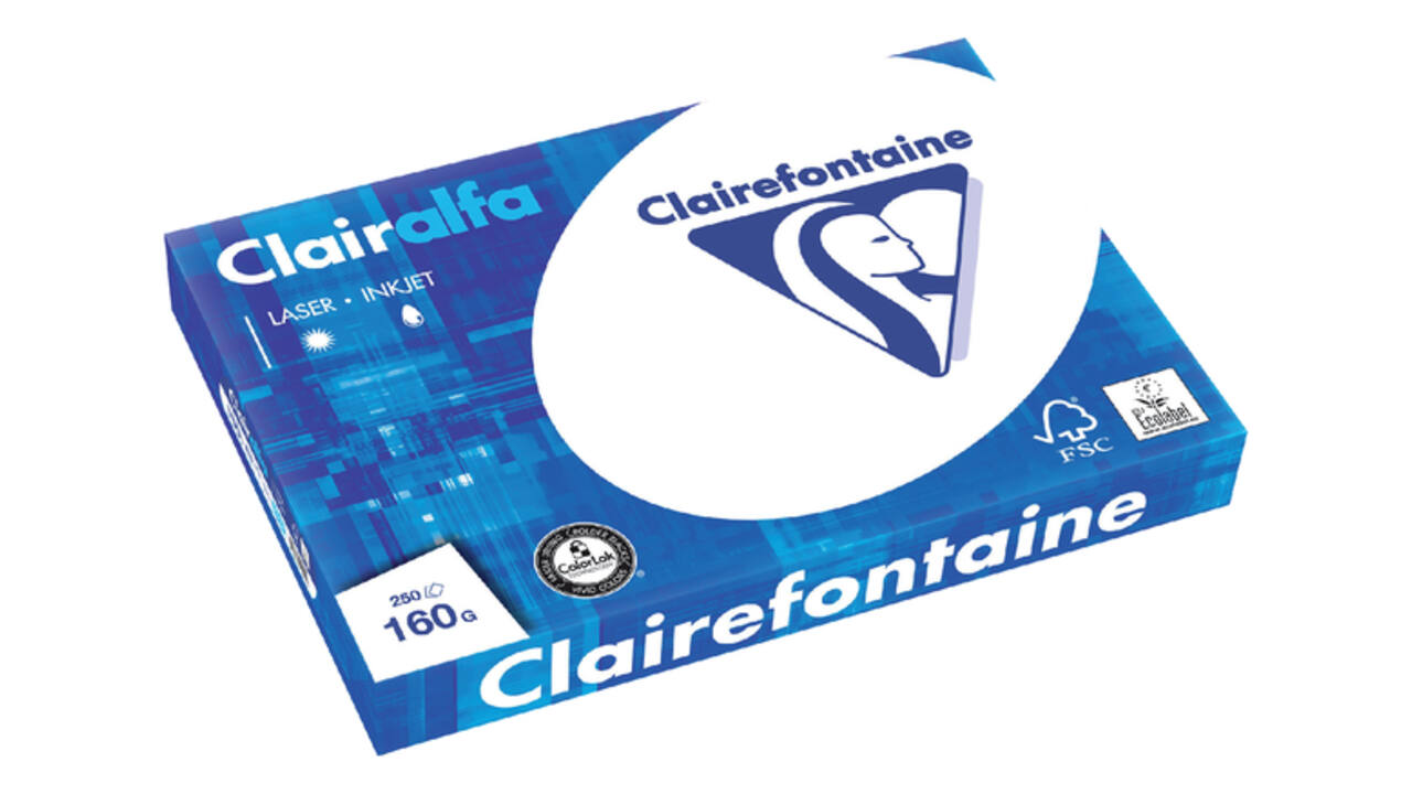Kopieerpapier Clairefontaine Clairalfa A3 160gr wit 250 vel