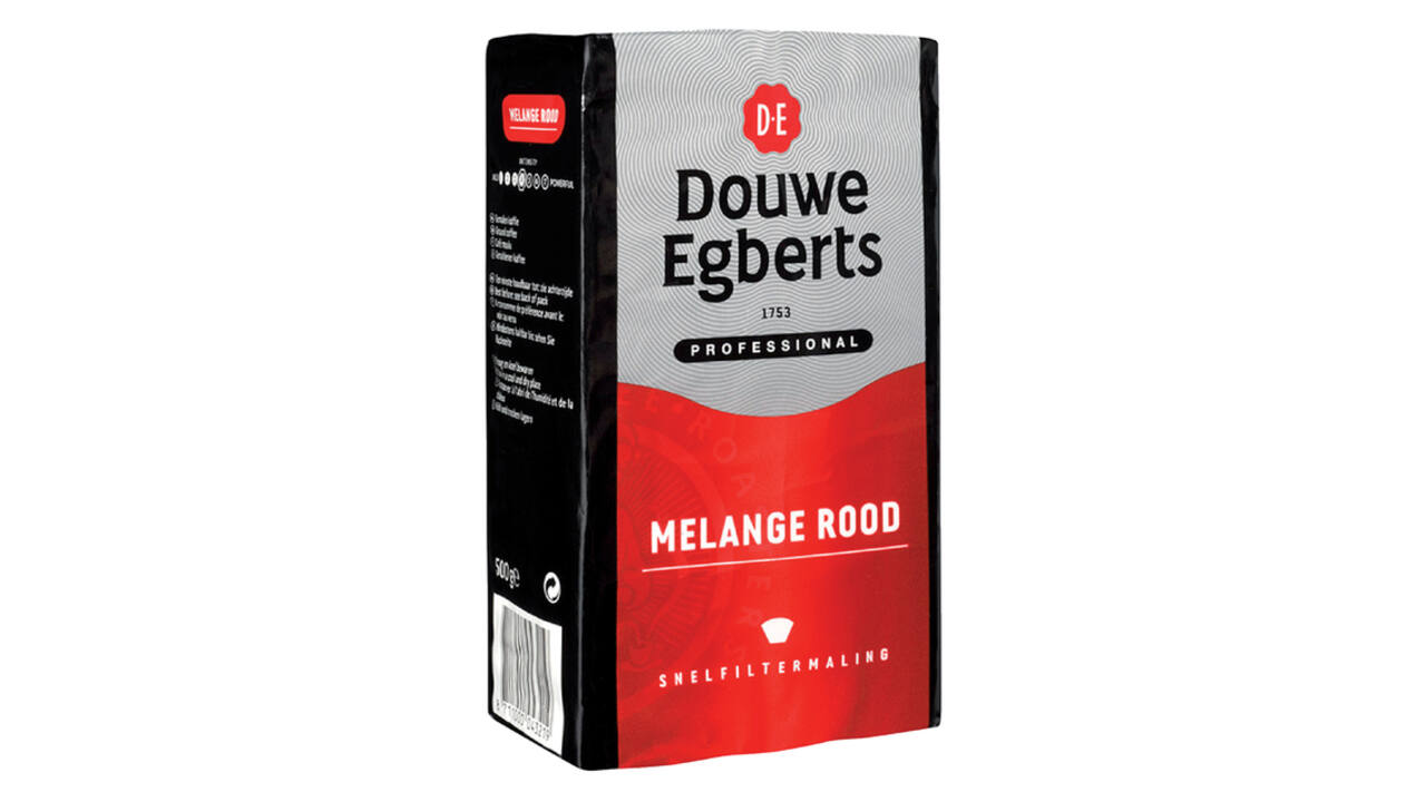 Koffie Douwe Egberts snelfiltermaling Melange Rood 500gr