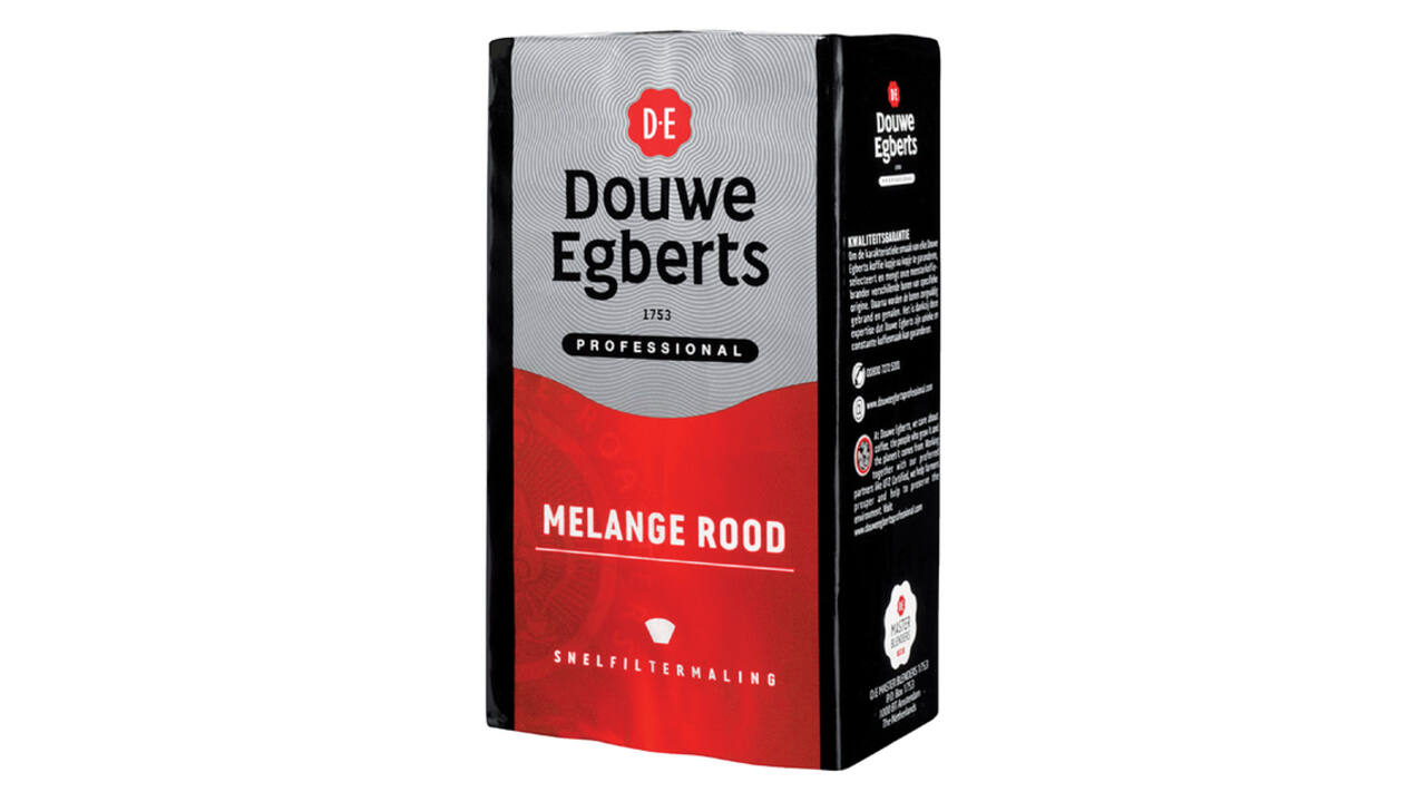 Koffie Douwe Egberts snelfiltermaling Melange Rood 500gr