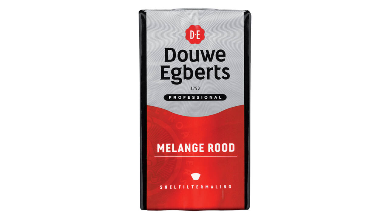 Koffie Douwe Egberts snelfiltermaling Melange Rood 500gr