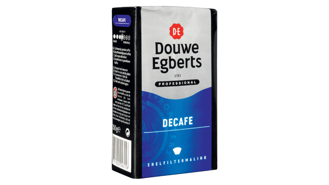 Koffie Douwe Egberts snelfiltermaling decafe 250gr