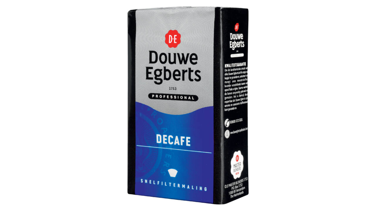 Koffie Douwe Egberts snelfiltermaling decafe 250gr