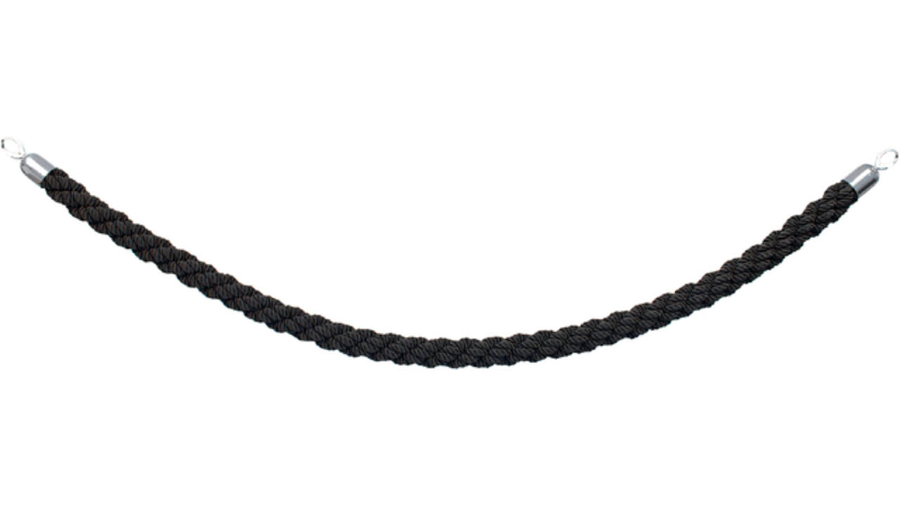 Afzetkoord Securit 150cm zwart met chroome knop