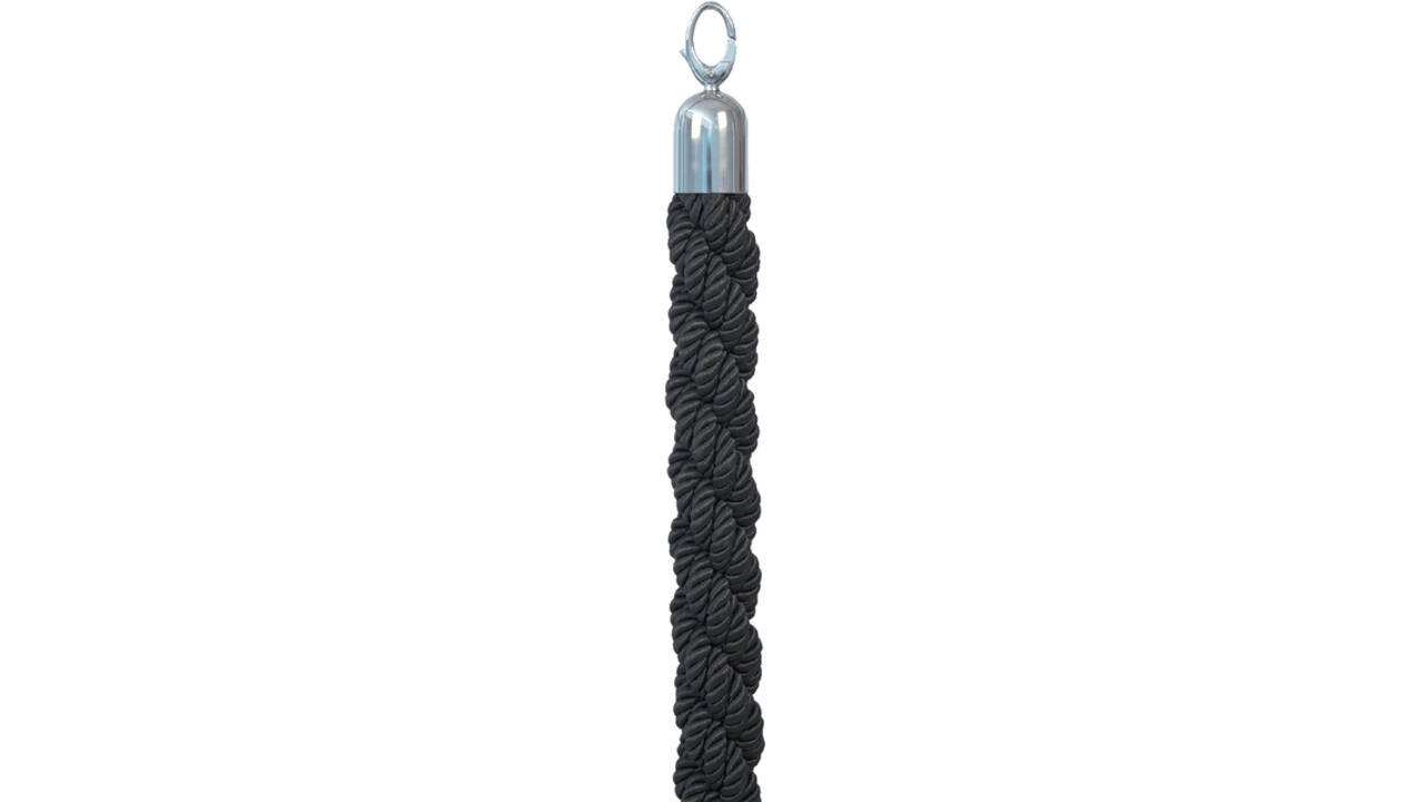 Afzetkoord Securit 150cm zwart met chroome knop