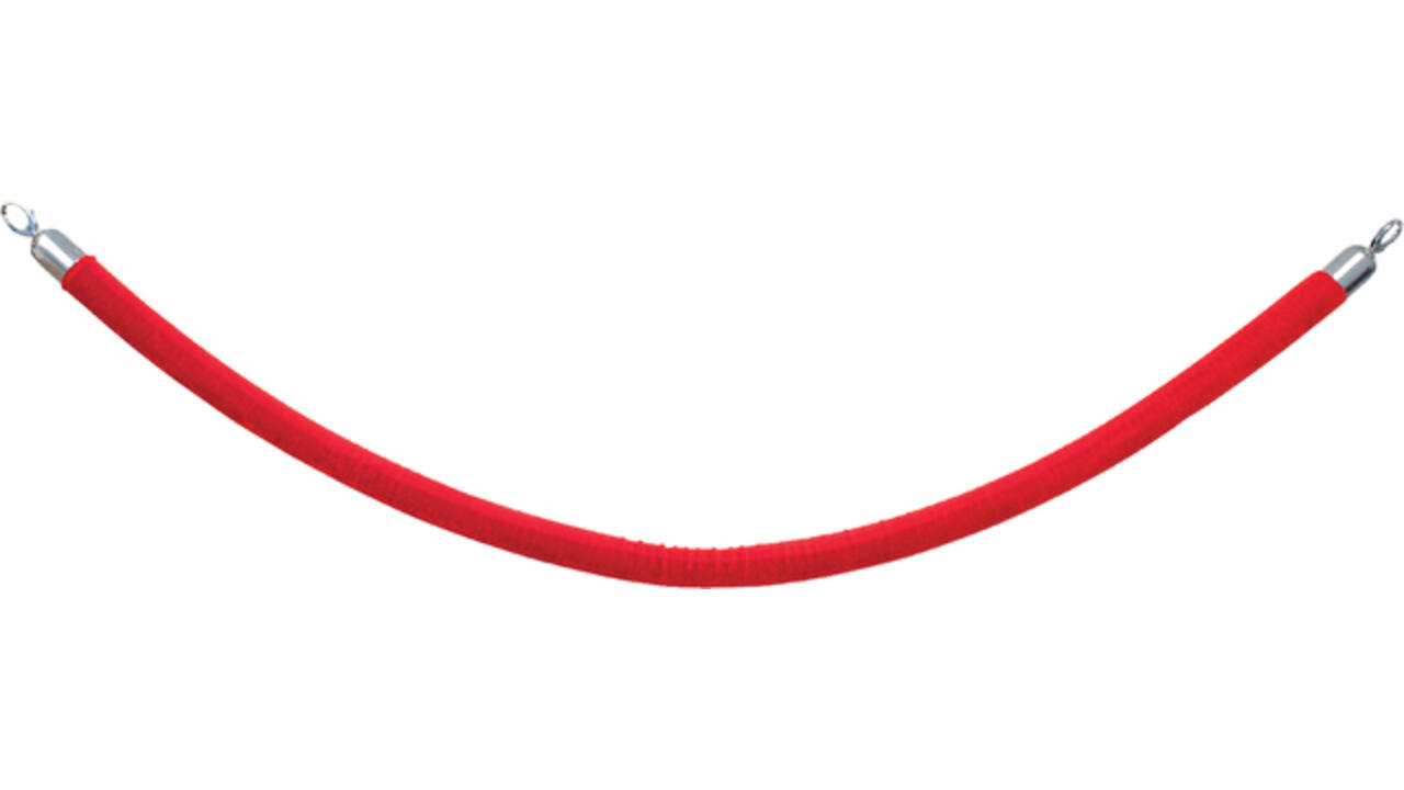 Afzetkoord Securit 150cm rood met chroome knop