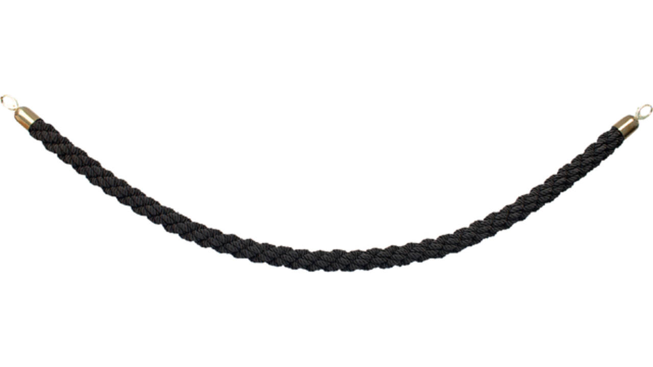 Afzetkoord Securit 150cm zwart met goudkleurige knop