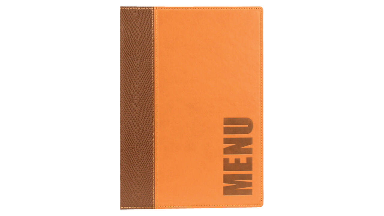 Menukaart Securit Trendy A5 1 x 2 tassen bruin