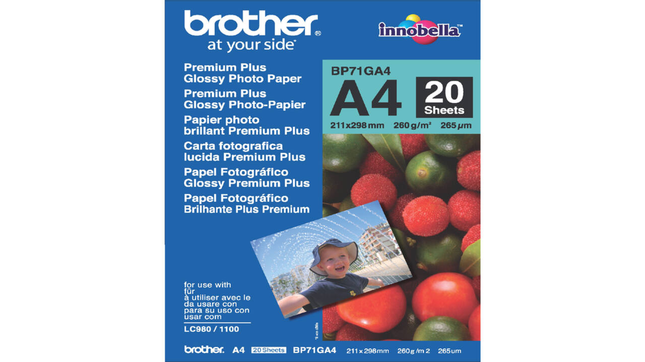 Inkjetpapier Brother Bp-71 A4 glans 260gr 20 vel