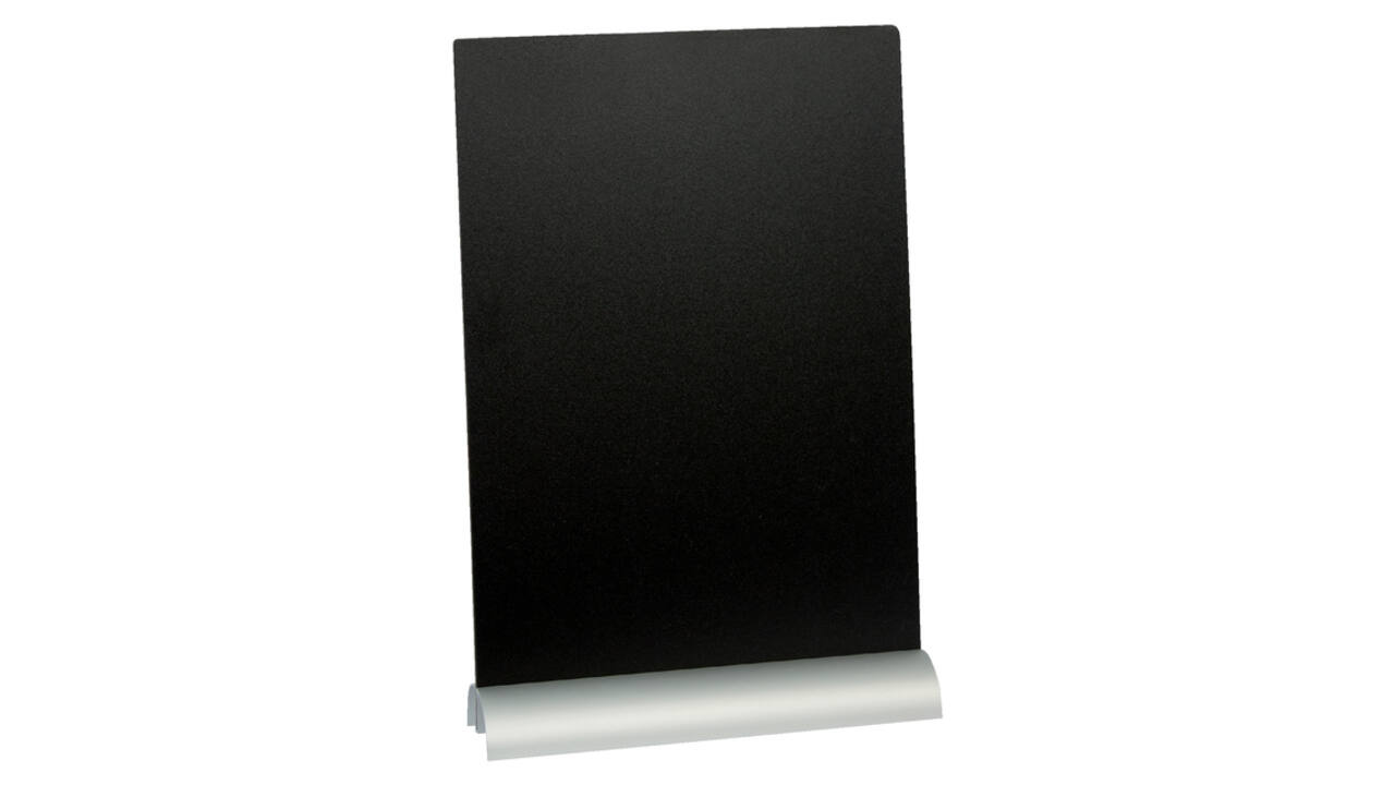 Krijtbord Securit A4 290x210x60mm voet aluminium