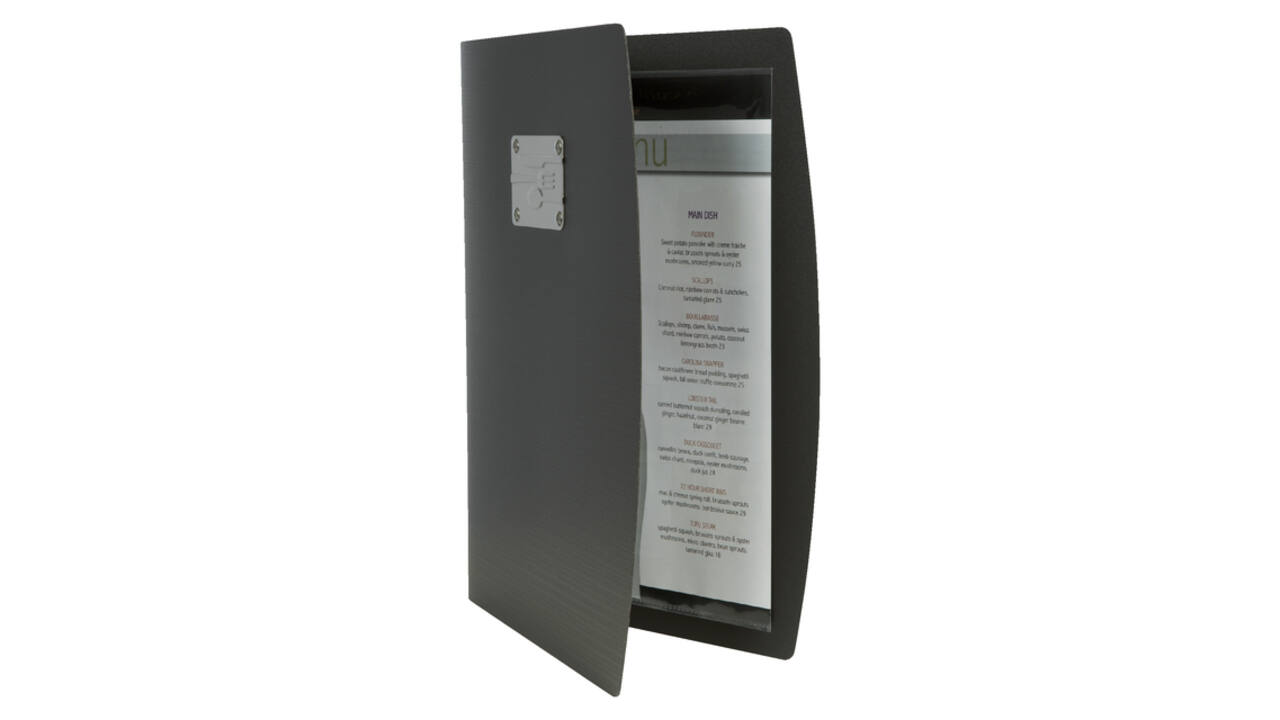 Menukaart Securit Rio A4 1 x 2 tassen zwart