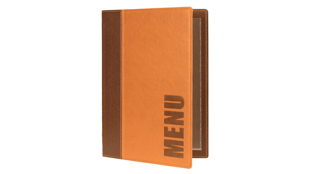 Menukaart Securit Trendy A5 1 x 2 tassen bruin