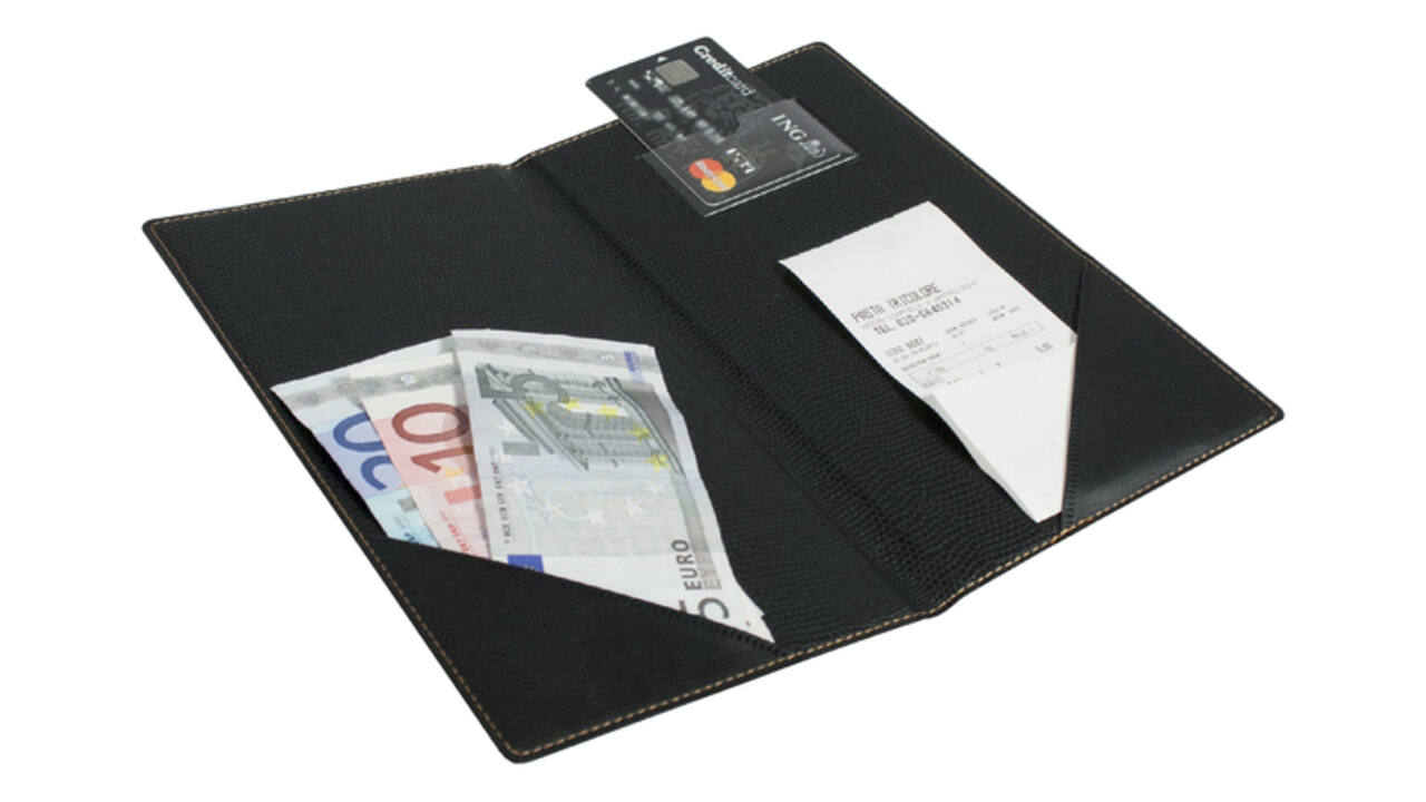 Betaalmap Securit Trendy 230x130mm zwart